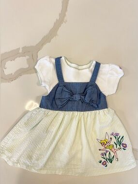 Disney Baby Tinker Bell Cottagecore Dress Set 6-9M